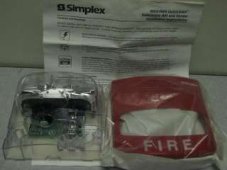 Simplex 4904 9168 fire alarm QuickAlert Strobe  