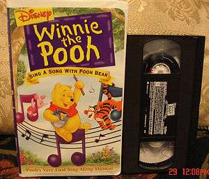   Winnie The Pooh Sing A Song With Pooh Bear & Piglet Too Vhs Video