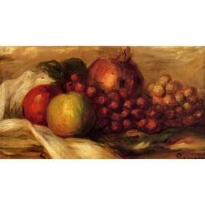 Oil Painting Still Life with Fruit Pierre Auguste Renoir Hand Painte