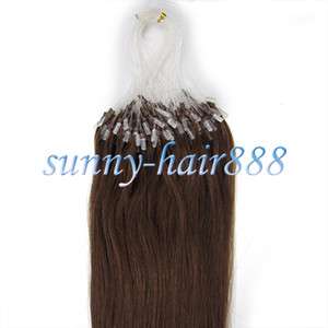 18 Easy Loops/Micro ring tipped human hair Extensions100s#04 Medium 