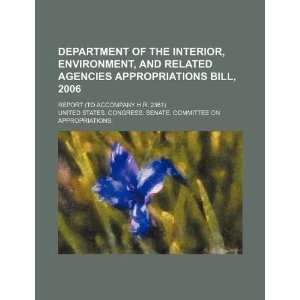  Department of the Interior, environment, and related agencies 