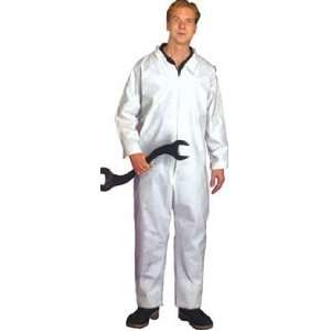 Posi Wear Ub   White Coverall, Zipper Front with Elastic Wrist Ankle 