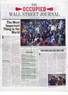 Occupied Wall Street JOURNAL 2nd + 3rd Edition Occupy HISTORICAL 