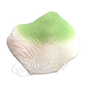  200 Wedding Silk Rose Petals Lime Green Light Ivory 