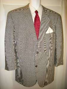 Tasso Elba Gray Black 50R Mens Wool Suit Jacket Blazer Sport Coat 