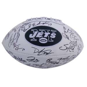  2010 2011 New York Jets Team Signed Logo Football GAI 