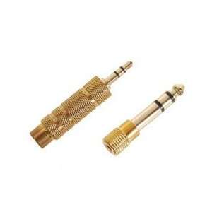   5mm Male to 6.3mm Female Gold Plated Audio Connectors Electronics