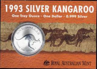 1993 Australian Kangaroo 1 oz .999  