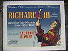 Richard III 1955 Laurence Olivier BRITISH POSTER LINEN Cedric 