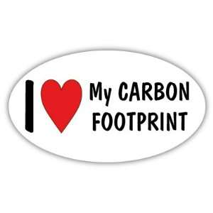  I Love My Carbon Footprint Car Bumper Sticker Decal 5 X 3 