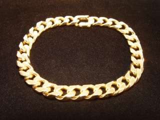 18K Yellow Gold 9.25 Extra Heavy Curb Link Bracelet   74.3 Grams 