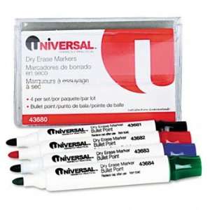  Universal® Dry Erase Marker MARKER,DRY,ERASE,BLT,4/ST 