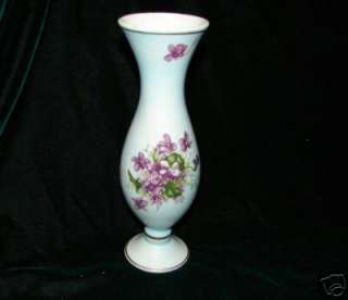   vintage porcelain violets flower vase it measures approximately 8