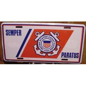  U.S. Coast Guard Semper Paratus Embossed Metal License 