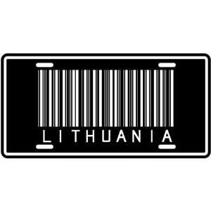   NEW  LITHUANIA BARCODE  LICENSE PLATE SIGN COUNTRY