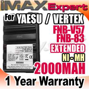 2000mAh Battery for YAESU VERTEX FNB 83 FT 60R FT 60E  