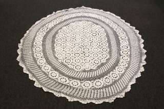 Elegant Handmade Crochet Lace Tablecloths 60x80 Oval  