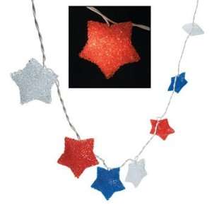 Red White & Blue Star Light String   Party Decorations & Lighting 