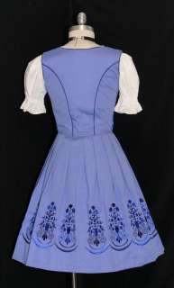   / SHORT BLUE German Austria Waitress OKTOBERFEST DIRNDL Dress / 6 S