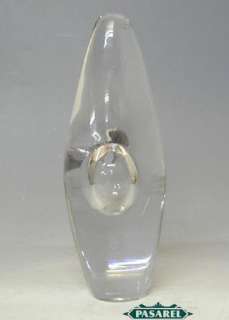 Timo Sarpaneva Glass Signed Orchid Vase Iittala Finland  