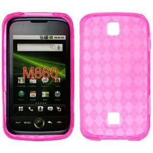  Motorola Atrix 4G TPU Pink Color Skin, Checker Pattern 