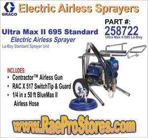 Graco Ultra Max II 695 Lo Boy Elec Paint Sprayer 258722 633955557475 