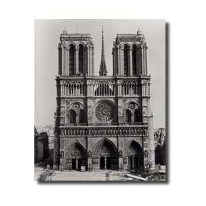 Facade Of Notredame Paris Late 19th Century Giclee Print 