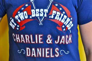   & JACK DANIELS Band Tour Shirt 70s Southern Rock Rebel S  