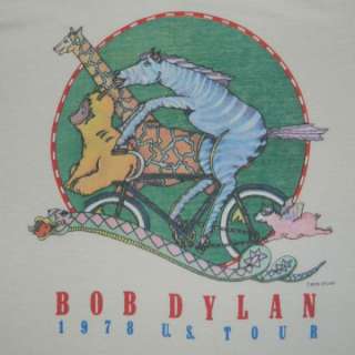   1978 BOB DYLAN U.S. TOUR T SHIRT 70s ORIGINAL CONCERT TEE  