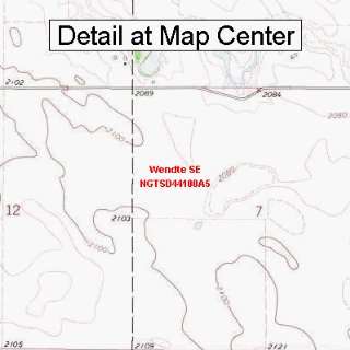  USGS Topographic Quadrangle Map   Wendte SE, South Dakota 