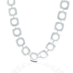   Jewelry Sterling Silver Cushion Square Toggle Necklace 16in Jewelry