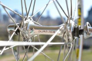Dura Ace 7400 series wheels w 6 speed DA free wheel Mavic rims 700c 