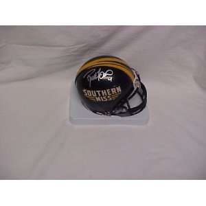 Brett Favre Hand Signed Autographed Southern Miss NCAA Mini Helmet 