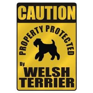  CAUTION  PROPERTY PROTECTED BY WELSH TERRIER  PARKING 