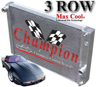 1989 1996 Chevy Corvette 3 Row All Aluminum Radiator  