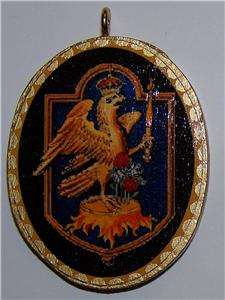 XL Coat Arms Queen Anne Boleyn Artist Pendant England  