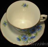   Anne Teacup and Saucer Beautiful Blue Flowers pattern 7878  