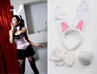 Costume Party Accessory Lovely White Rabbit Bunny Set  