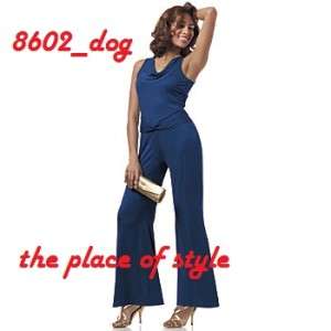 by ashro lifestyle Madelina Jumpsuit misses size Large blue new with 