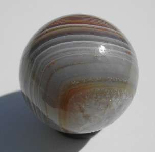 Hand Made Banded Lake Superior Agate Marble / Sphere  