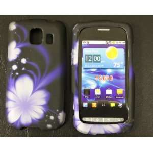  Purple with White and Black Illusion Flower Rubberized 