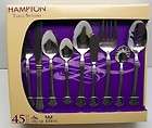   TABLE SETTERS 45 PIECE STAINLESS STEEL FLATWARE SET NEW IN THE BOX