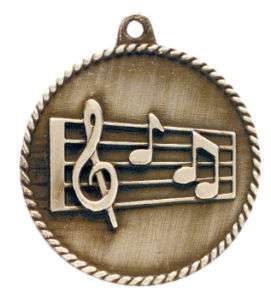 Gold Silver Bronze Music Band Medals w/Ribbon  
