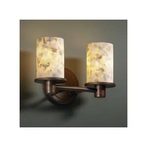   10 CROM Chrome Alabaster Rocks 2 Light Bathroom Fixture from the Alaba