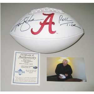  Signed Ken Stabler Ball   Alabama Logo
