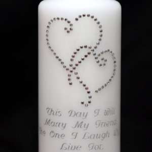   Hearts Wedding Unity Candle Set Write Your Own Verse