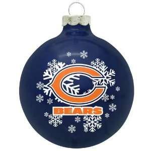 Chicago Bears Small Painted Round Christmas Tree Ornament
