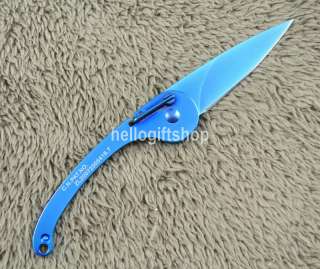 Tekut LK5063 Pecker Blue Ti coated 40g Pocket EDC Folding Knife Father 