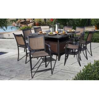 Foremost Casual Rockford 9 Piece Outdoor Patio High Dining Set  