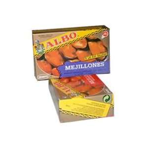 Mussels in Brine from ALBO. Set of 2 4oz.tin  Grocery 